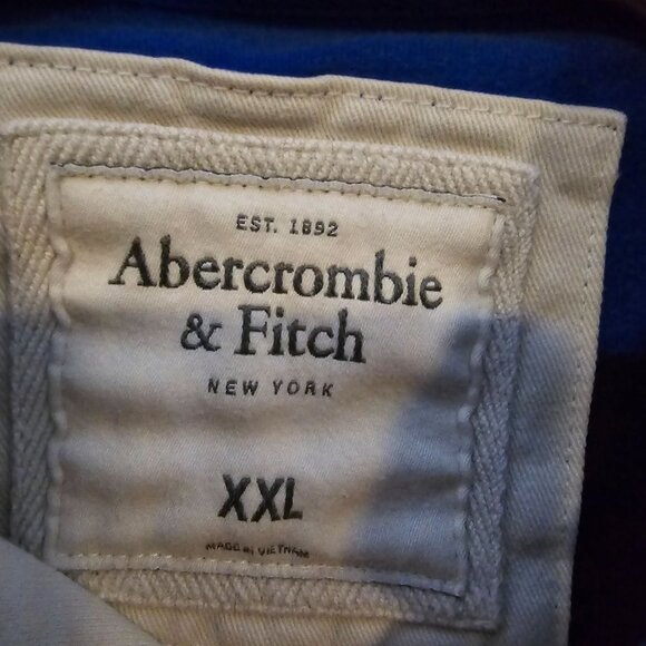 Abercrombie and Fitch Short Sleeve Polo‎ Shirt YXXL Youth Blue Striped - Picture 4 of 5